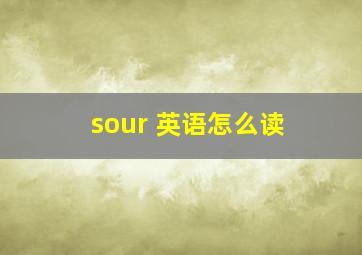 sour 英语怎么读